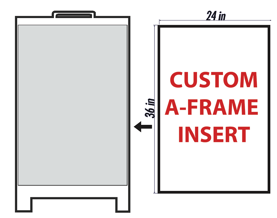 Customizable A-Frame Coroplast Inserts