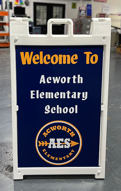 Deluxe Hinged Plastic Sidewalk "A" Frame
